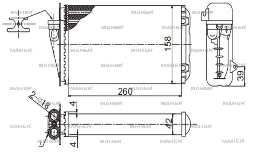 RADYATÖR KALORİFER TEMPRA  92-99 / TIPO 90-00  MEKANİK MUSLUKLU