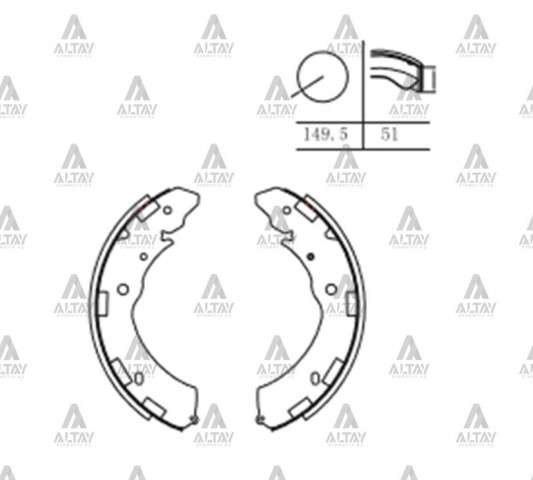 FREN BALATA L-200 06-15 / L-200 15= / D-MAX II 12= / LEGACY 09-14 / OUTBACK 09= EURO 5 PABUÇ ARKA